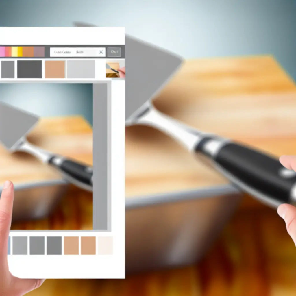 Przykładowa strona produktu z detalami kuchennych akcesoriów i opiniami klientów