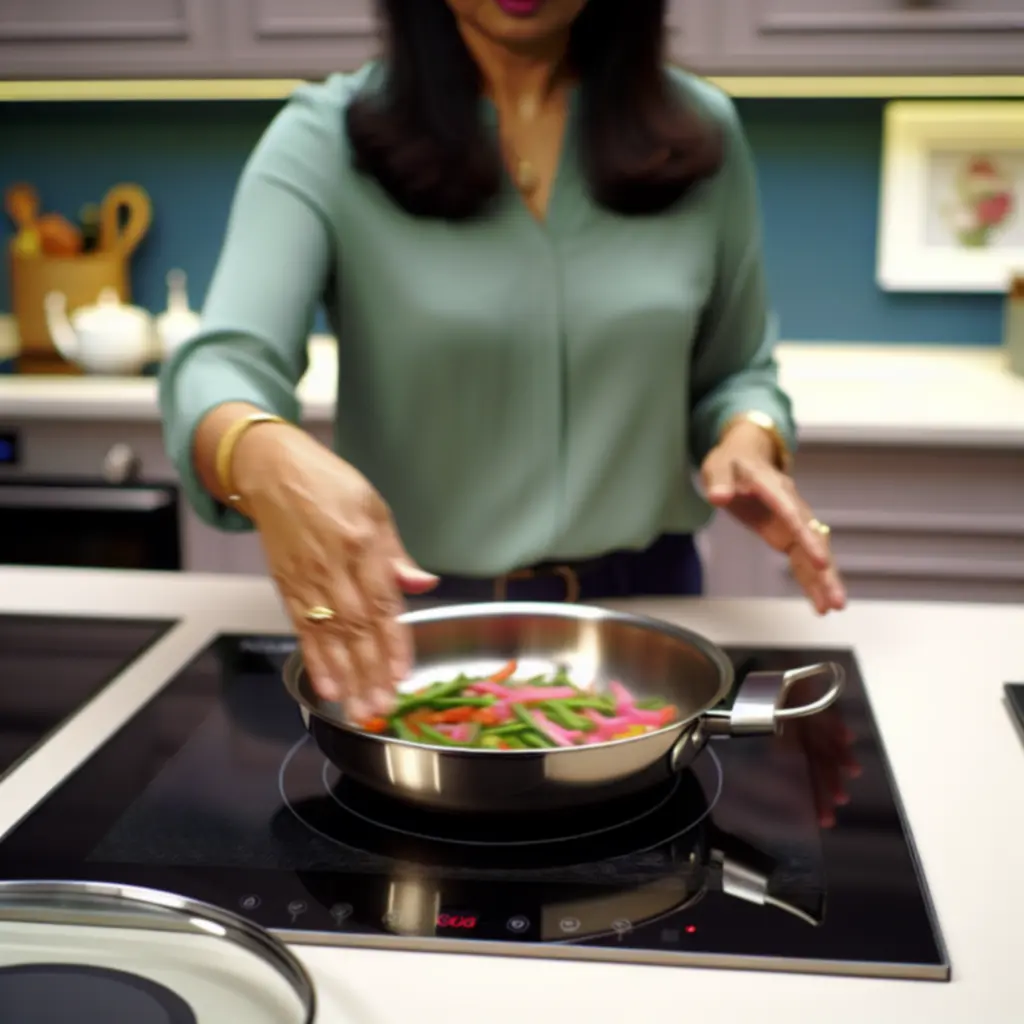 Osoba przygotowująca posiłek z użyciem profesjonalnych narzędzi kuchennych